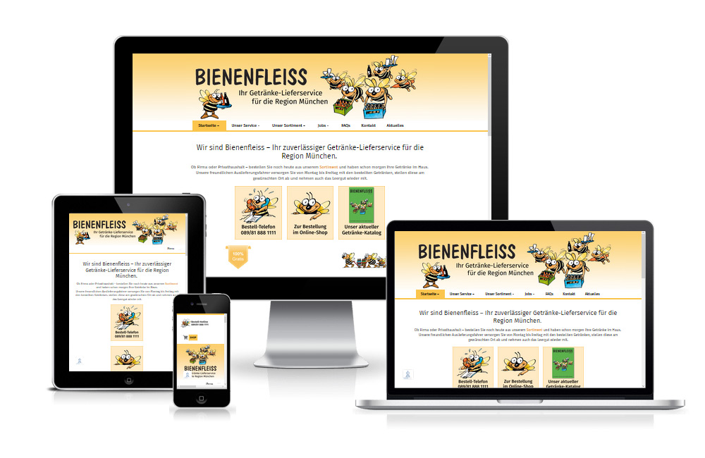 Bienenfleiss Getränke-Lieferservice - Homepage